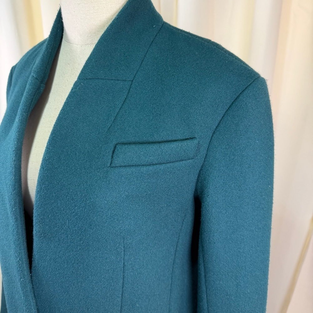 NWT Express Chic ‘Shawl Collar One Button Coat’ in Deep Teal Green Size XS - Picture 16 of 16